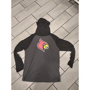 NWT‎ University of Louisville Cardinals Raglan Hoodie XL Cardinal Logo Graphic